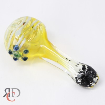 GLASS PIPE FUMED BLACK MOUTH GP5066 1CT